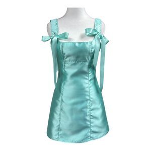 NEW Dolls Kill Current Mood Pixie Stardust Mini Dress Sz XS Aqua